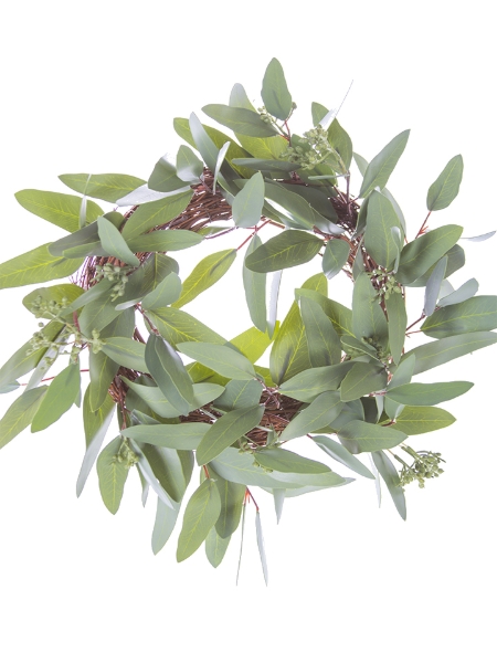 Picture of 16" LONG LEAF EUCALYPTUS CANDLE RING