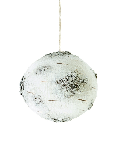 Picture of 4.5" SNOW BIRCH BALL ORNAMENT