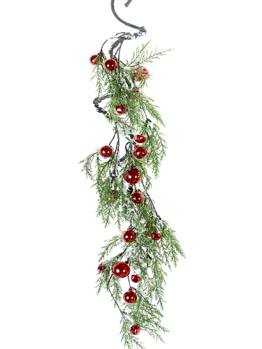Picture of 40'' SNOWY CYPRESS BALL GARLAND