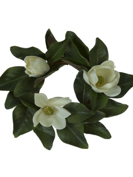 Picture of 16" MAGNOLIA  FLOWER CANDLE RING