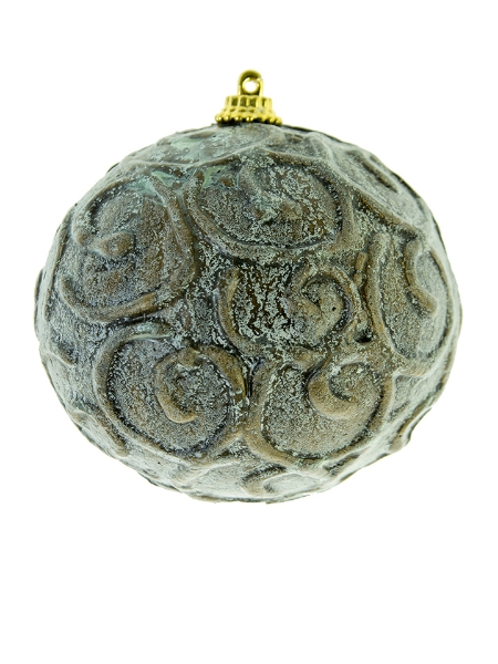 Picture of 4" RUSTIC BALL SWIRL ORNAMENT