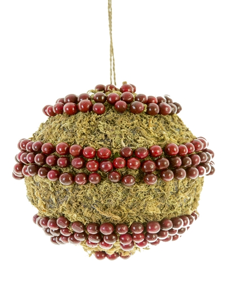 Picture of 8" SWIRL MOSSY BERRY BALL