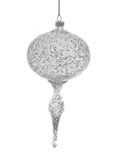Picture of 8" CLEAR  FINIAL ROUND ORNAMENT