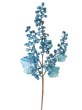 Picture of 20" GLITTER BERRY SPRAY W/LVS