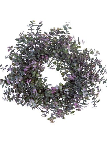 Picture of 16" FORSTED PEBBLE EUCALYPTUS WREATH