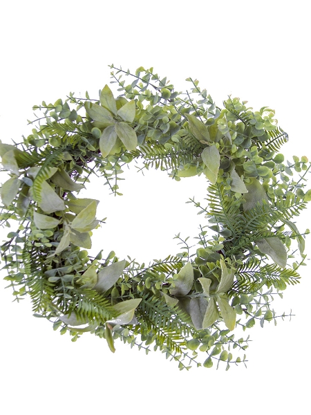 Picture of 20" SAGE EUCALYPTUS FERN WREATH