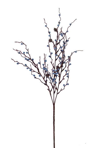 Picture of 27" BLUEBERRY PINECONE TWIG SPRAY