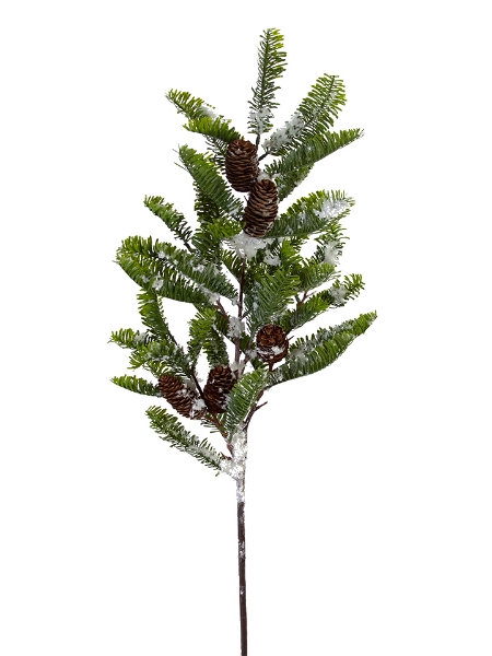 Picture of 36" SNOWY FIR PINECONE SPRAY