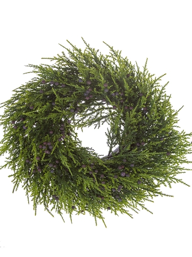 Picture of 15"CEDAR WREATH W/BLUEBERRIES