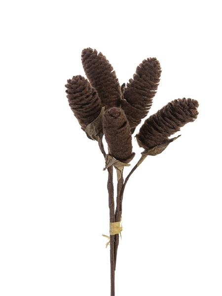 Picture of 18"FUZZY PINE CONE BUNDLE