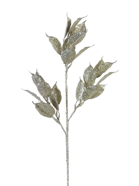 Picture of 24" GLITTER LEAF SPRAY