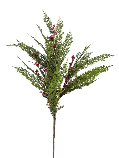 Picture of 39'' CYPRESS PINECONE BERRY SPRAY