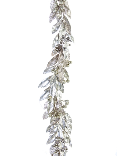 Picture of 6' GLITZY LAUREL LEAF GARLAND