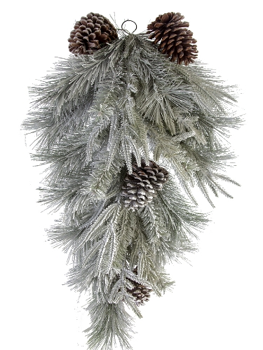 Picture of 30" FLOCKED PINE MIX TEARDROP