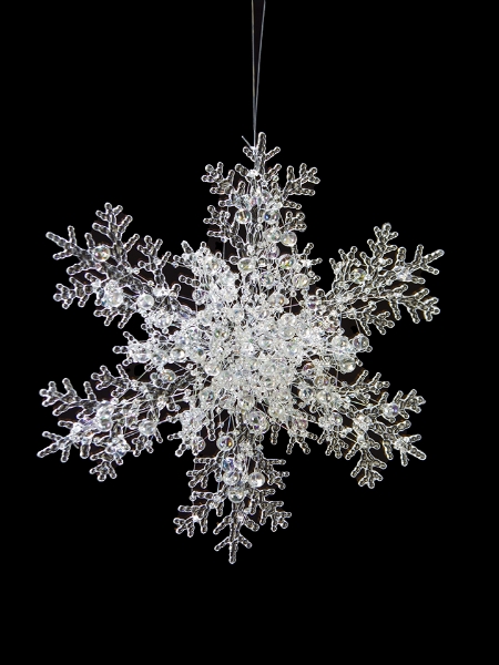 Picture of 9" BEADED SNOWFLAKE