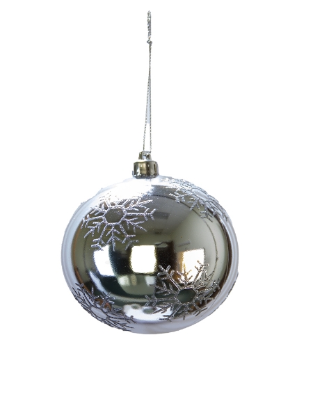 Picture of 4"SNOWFLAKE  BALL ORNAMENT
