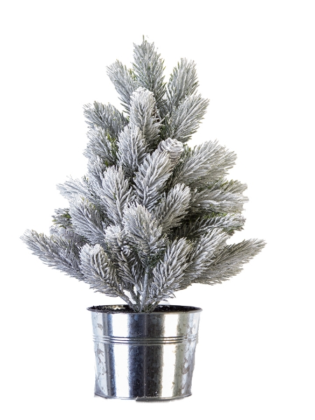 Picture of 16" FLOCCKED PINE POTTED TREE
