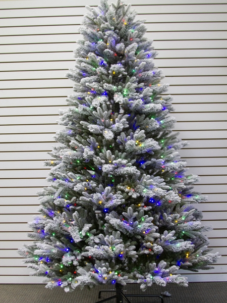 Picture of 7.5' FLOCCKED CANCASIAN FIR PINE TREE