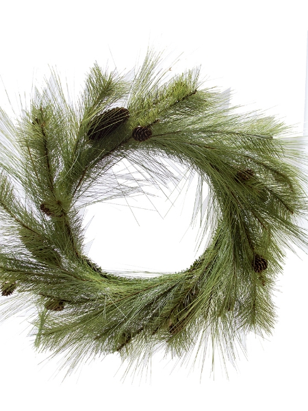 Picture of 30'' MIXED NEEDLE PINE PINECONE WREATH