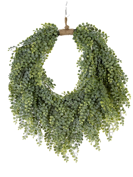 Picture of 27" BUTTON LEAF HANGING  WREATH