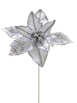 Picture of 21" JEWELED VELVET POINSETTIA