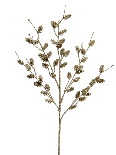 Picture of 29" GLITTER PINE CONE BRANCH