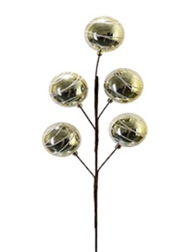Picture of 20" SPIRAL ORNAMENT BALL SPRAY