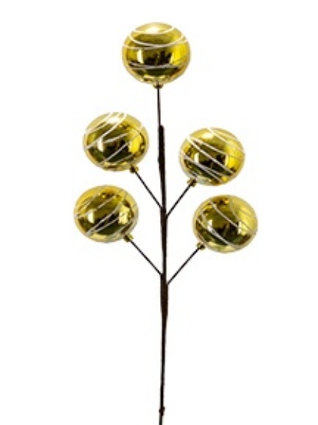 Picture of 20" SPIRAL ORNAMENT BALL SPRAY