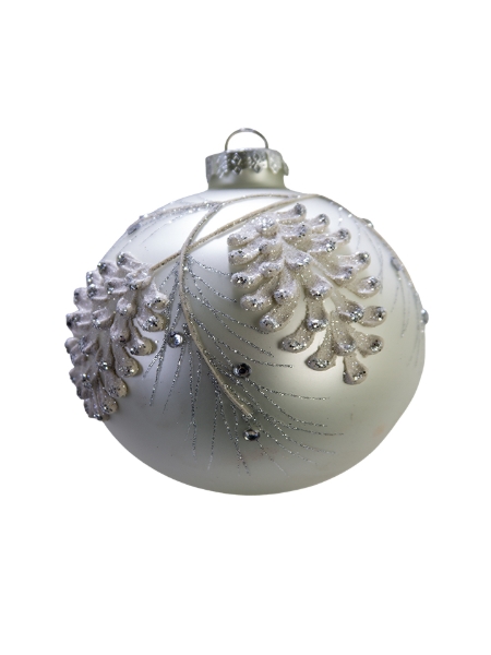 Picture of 4" PINECONE GLITTER ORNAMENT