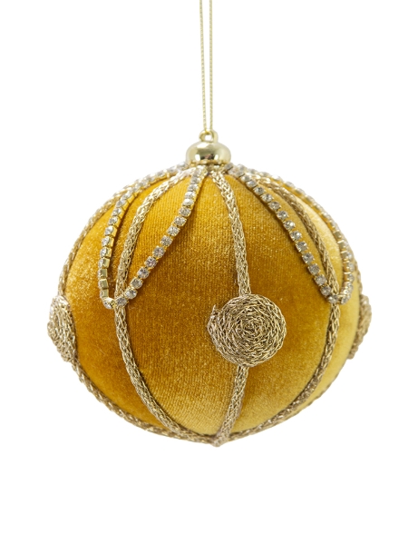 Picture of 4" BEADED VELVET ORNAMENT