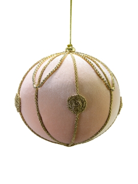 Picture of 6" BEADED VELVET ORNAMENT