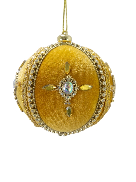 Picture of 4" JEWELED VELVET ORNAMENT