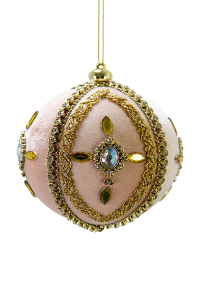 Picture of 4" JEWELED VELVET ORNAMENT