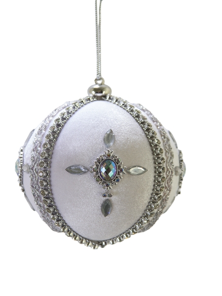 Picture of 4" JEWELED VELVET ORNAMENT