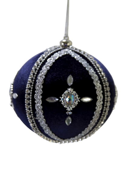 Picture of 5" JEWELED VELVET ORNAMENT