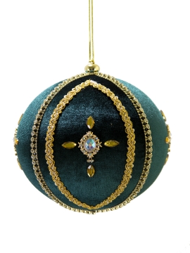Picture of 6" JEWELED VELVET ORNAMENT