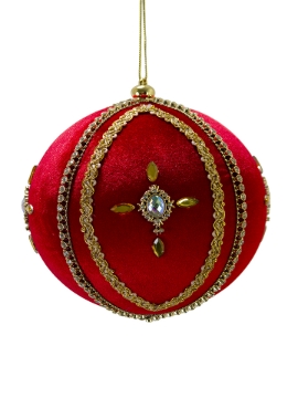 Picture of 6" JEWELED VELVET ORNAMENT