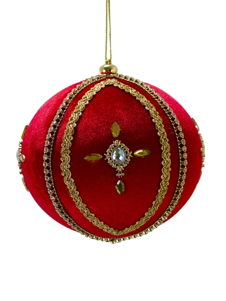 Picture of 6" JEWELED VELVET ORNAMENT