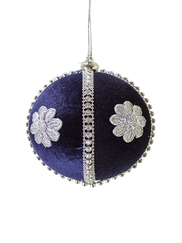 Picture of 4" VELVET FLOWER ORNAMENT