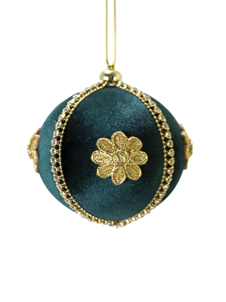 Picture of 4" VELVET FLOWER ORNAMENT