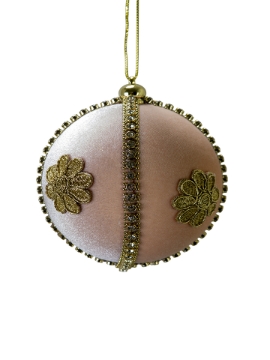 Picture of 4" VELVET FLOWER ORNAMENT