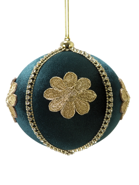 Picture of 5" VELVET FLOWER ORNAMENT