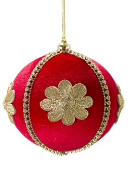 Picture of 5" VELVET FLOWER ORNAMENT
