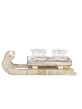 Picture of 10'' WOOD CANDLE SLEIGH