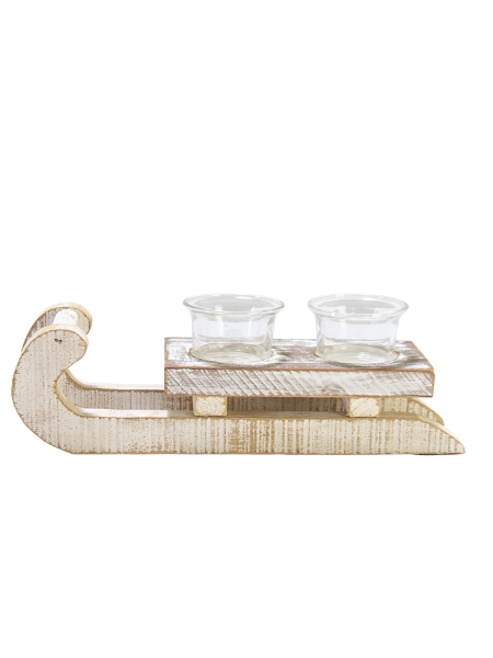 Picture of 10'' WOOD CANDLE SLEIGH