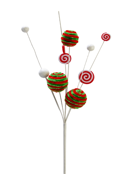 Picture of 26" CANDY CANE SWIRL  SPRAY