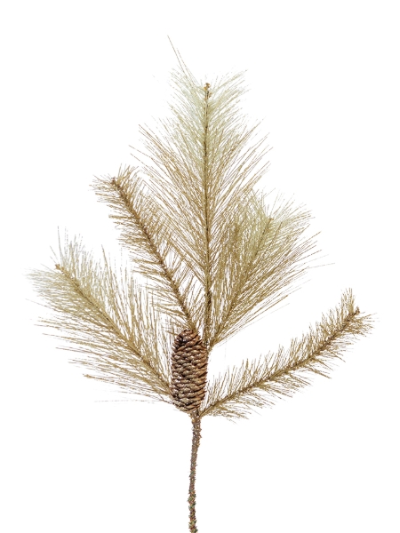 Picture of 21" GLITTER PINE LONG CONE SPRAY