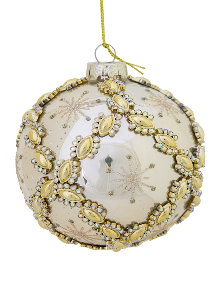 Picture of 4'' GLASS JEWELED ORNAMENT BALL
