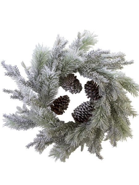 Picture of 26" FLOCKED PINE WREATH