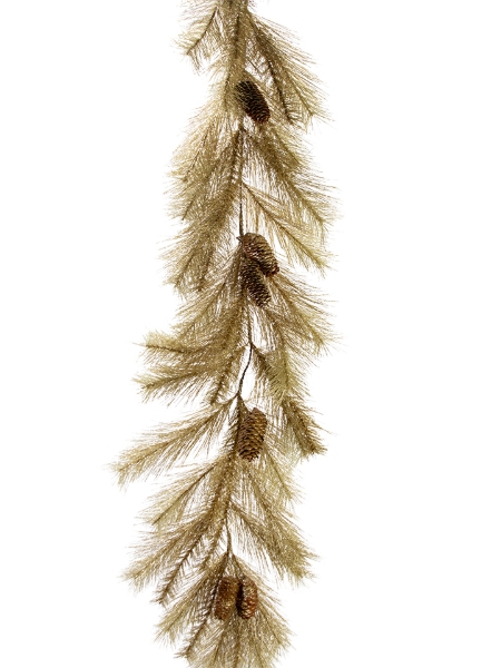 Picture of 5' GLITTER PINE LONG CONE GARLAND